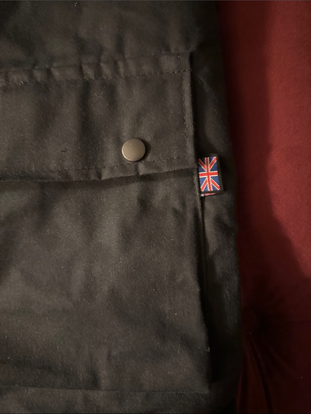 Walker & Hawkes Made in England Waxed Cotton Vest Men’s XXL Navy Blue - Picture 7 of 9